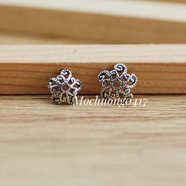 SỈ SIÊU RẺ  Charm ốp hoa bạc hàng đẹp - Bạc chuẩn loại 1, PH021