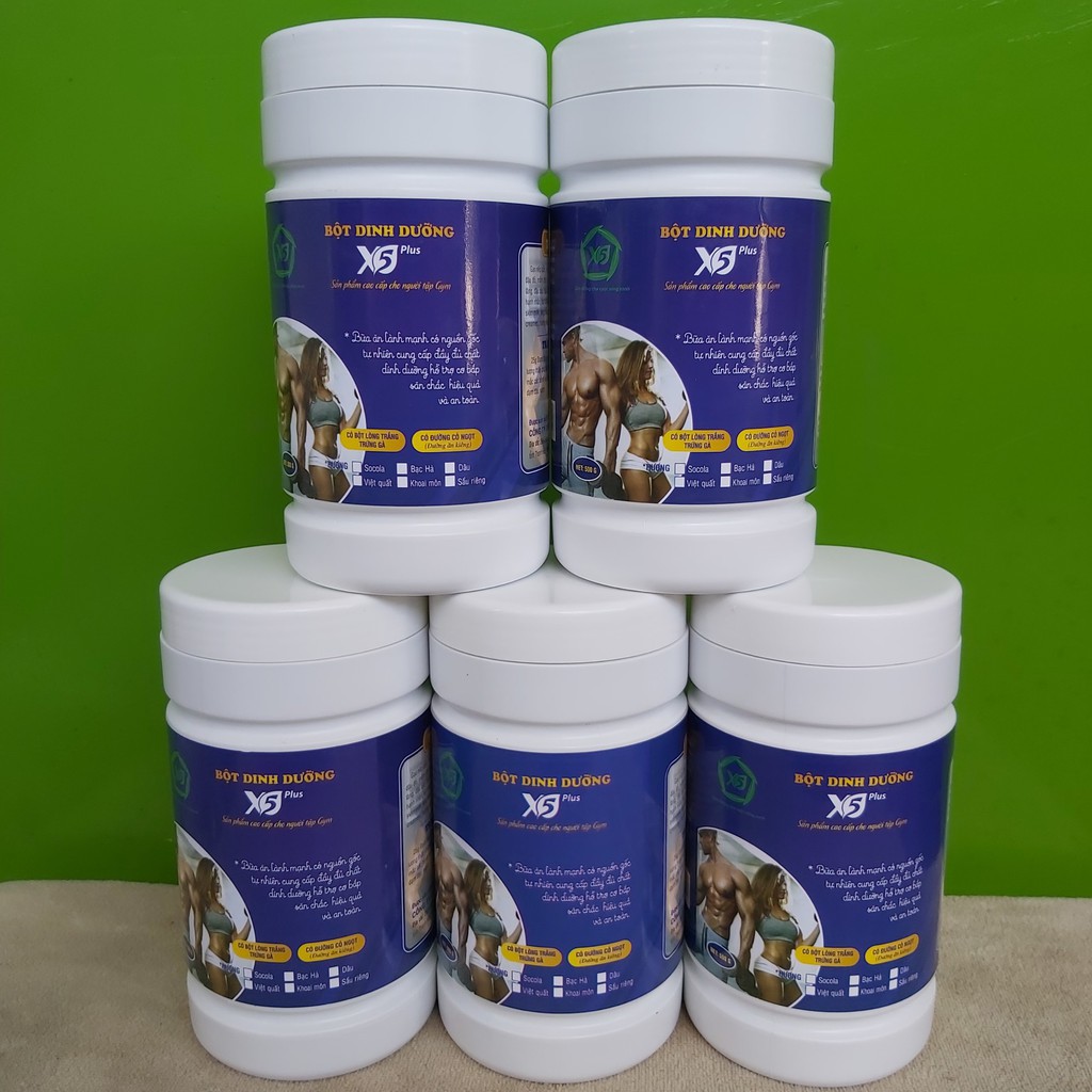 [Freeship] combo 03 Bột dinh dưỡng dành cho người tập Gym X5:Có Lòng Trắng Trứng Đạm Whey Giúp Tăng Cơ, Giảm Mỡ 500g/hộp