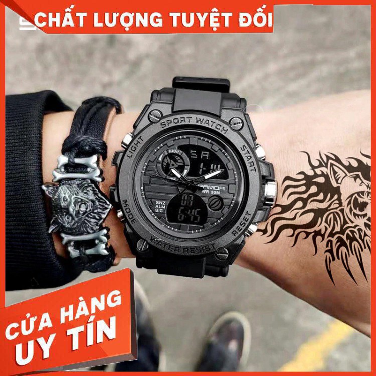 Đồng Hồ Thể Thao Nam SANDA Quân Đội Mỹ - Viền Benzen Với Kim Loại Siêu Bền Và Chống Nước Cực Tốt - Hàng nhập khẩu