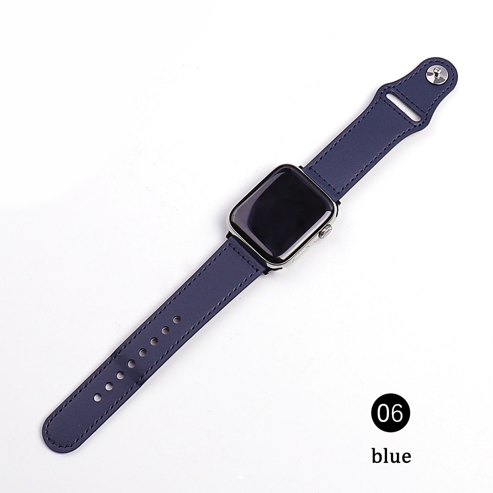 Dây đeo đồng hồ thông minh bằng da thích hợp cho Apple Watch 5 4 3 2 1 Iwatch 38/ 40/ 44/ 42mm