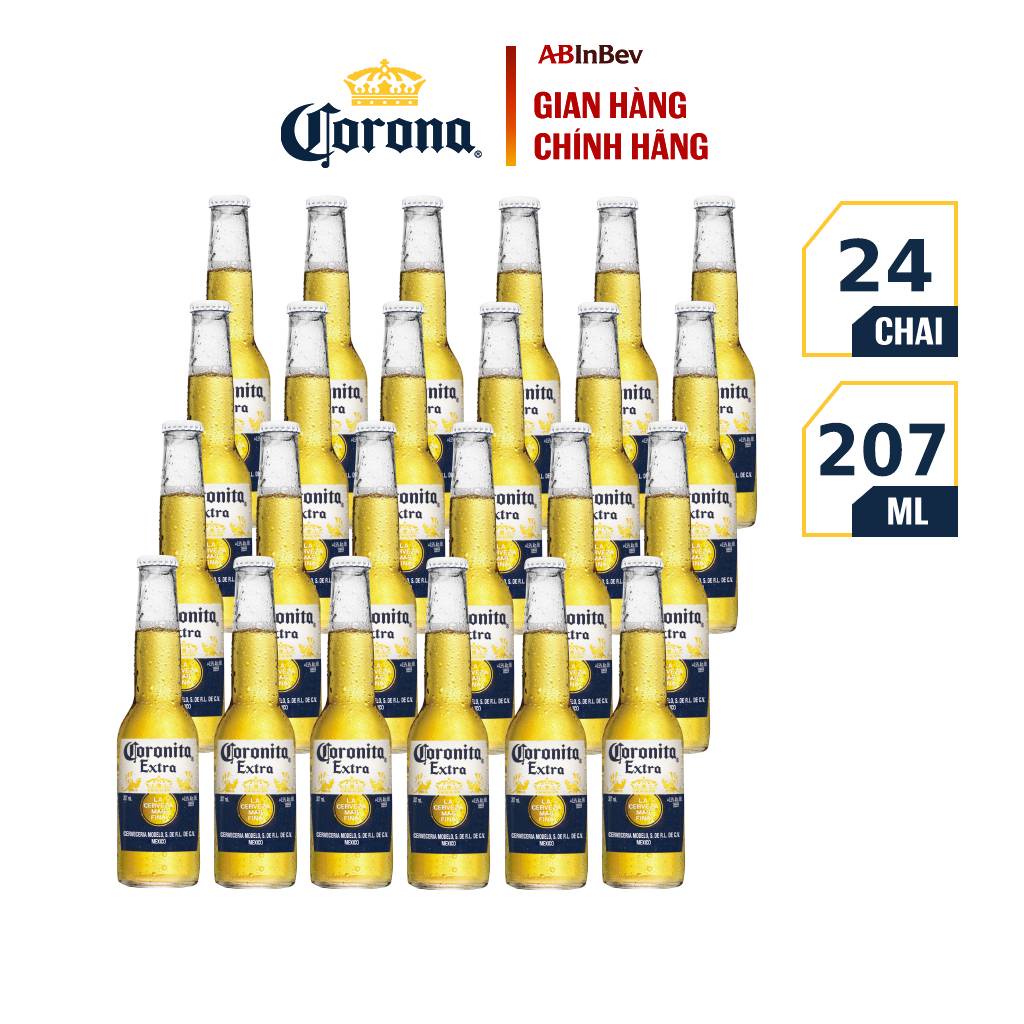 Thùng 24 Chai Coronita - Bia Nhập Khẩu (207 ml/ chai)