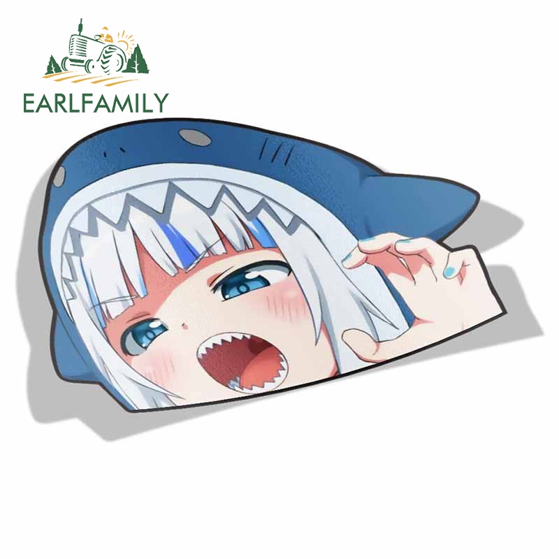 Earlfamily Nhãn Dán vinyl Hoạt Hình Pawr Dura hololive peeker peek anime Trang Trí Cửa Sổ Xe Hơi