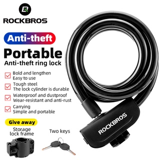 [Mã CLS2403F giảm 30k đơn 150k] Dây Cáp Khóa Xe Đạp Điện Rockbros Chống Trộm Tiện Dụng