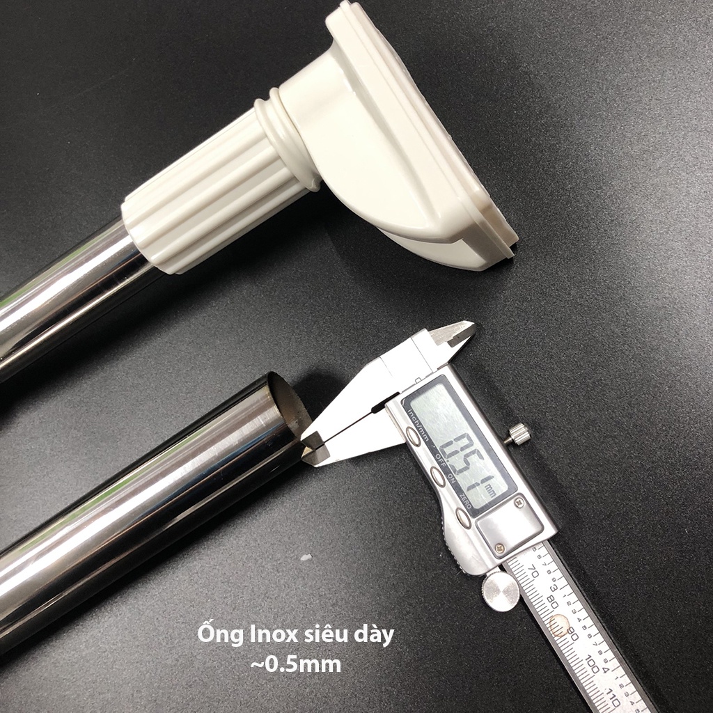 Thanh treo rèm cửa inox Siêu dày cao cấp