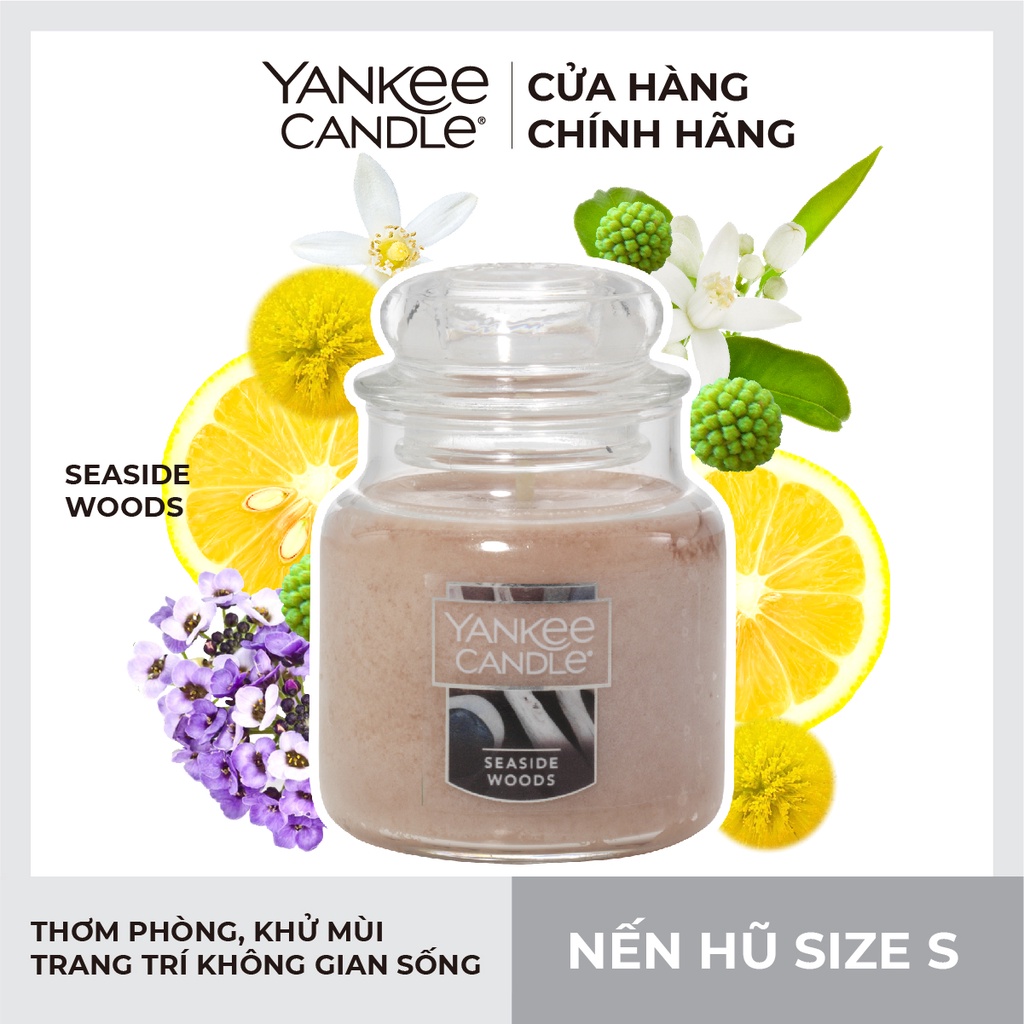 Nến hũ Yankee Candle size S - Seaside Woods (104g)