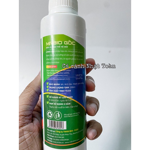 MR BIO GỐC MEN VI SINH THẾ HỆ MỚI CHO HỒ CÁ MRBIO FISH 200ML