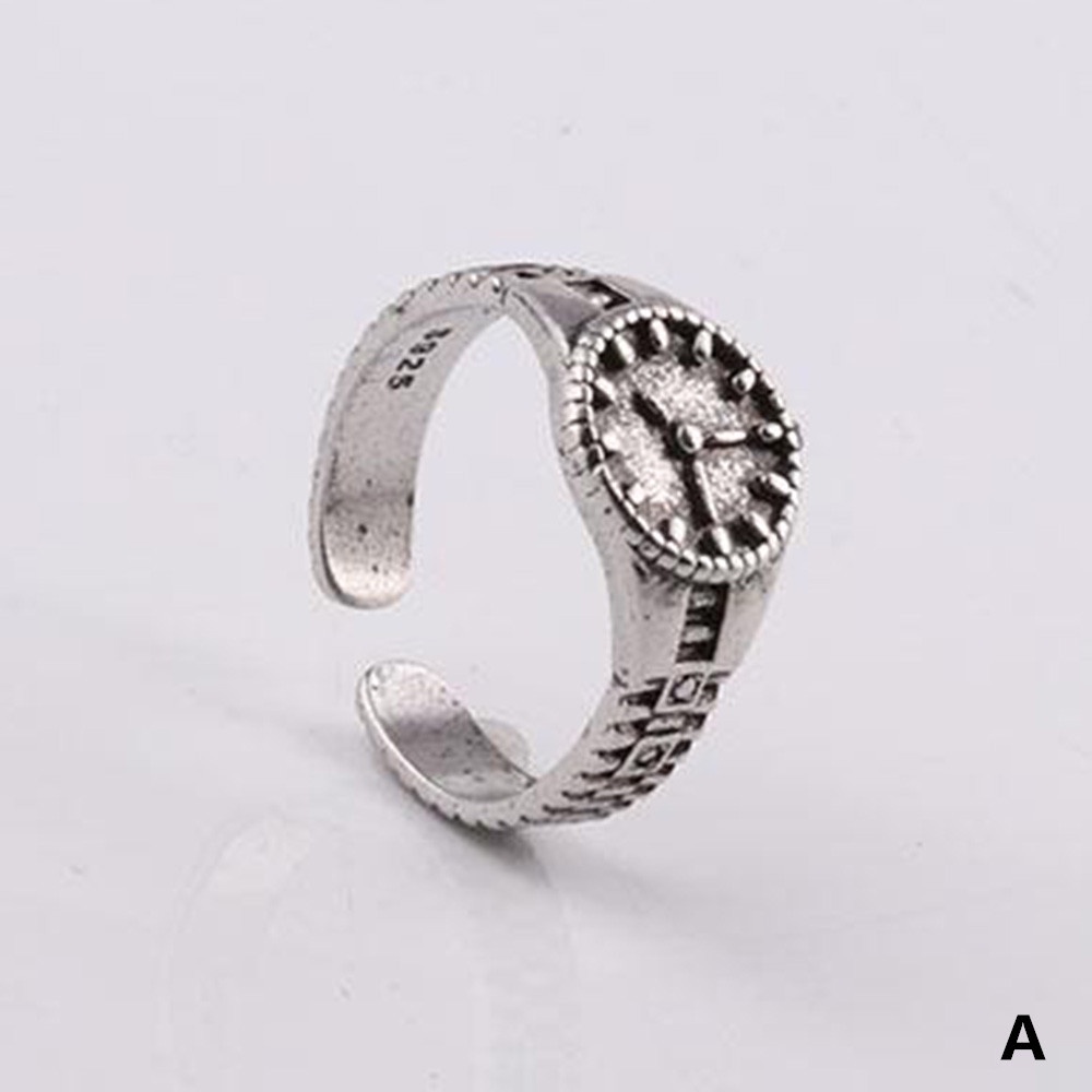 Nhẫn Hở Hình Đồng Hồ Đeo Tay Phong Cách Cổ Điển Thời Trang unisex