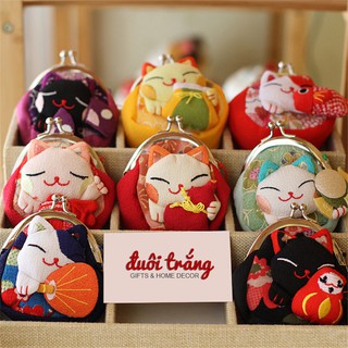 Ví Mèo Thần tài clip 10x9cm (ghi chú màu muốn lấy vào đơn hàng)