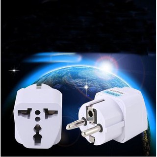 Phích cắm Hàn Quốc, Đức, Pháp, Châu Âu du lịch chuyển đổi từ 3 chân sang 2 chân