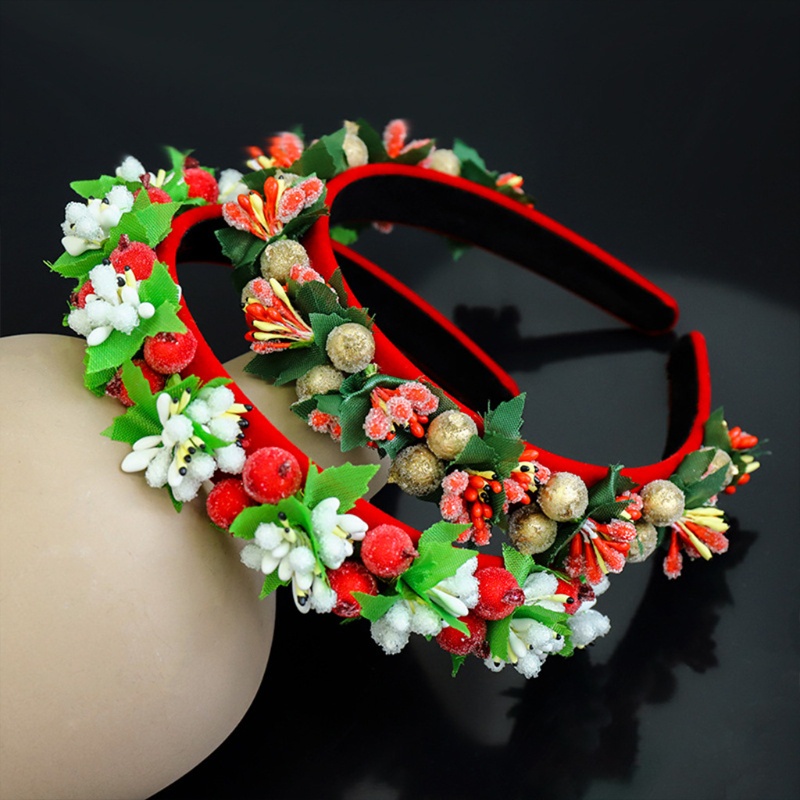 Băng Đô Cài Tóc Hình Vương Miện Họa Tiết Giáng Sinh Ngọt Ngào Cho Nữ