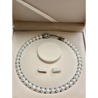 Chocker trai 10 li tròn đẹp từng hạt full hộp( dạng chocker độ dài 38 đến 40)