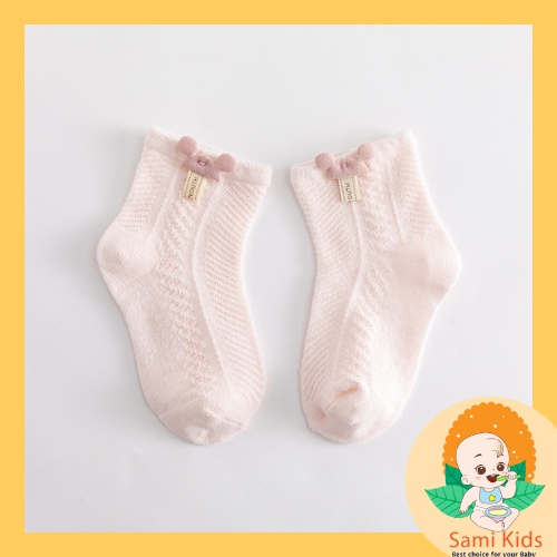 Tất lưới điều hòa cao cổ co giãn giữ ấm cho trẻ em từ sơ sinh, vớ cho bé trai bé gái SAMI KIDS