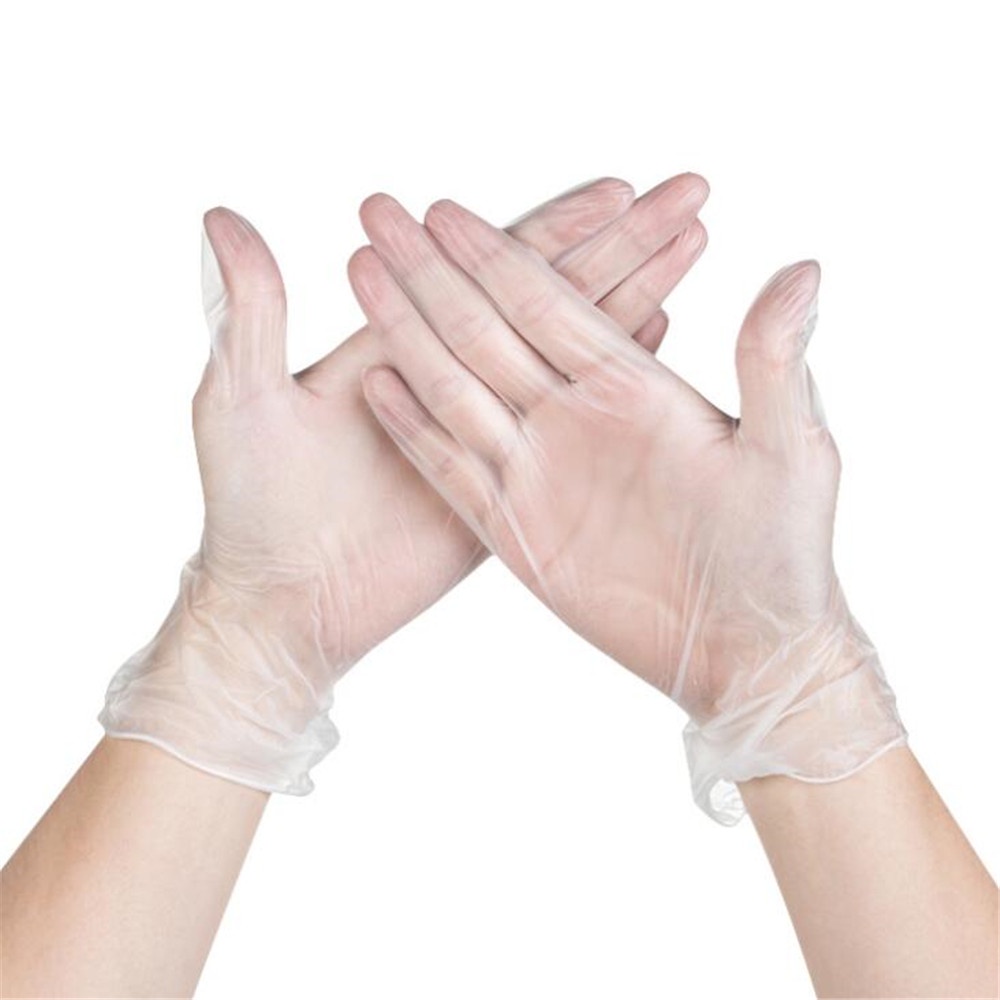 Găng tay Vinyl, không bột, làm bằng nhựa dẻo PVC, examination gloves, powder free (Hộp 100 chiếc)