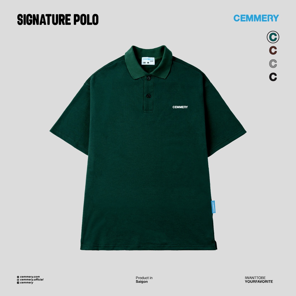 Áo Polo Unisex Local Brand CEMMERY Signature CVC Chống Nhăn