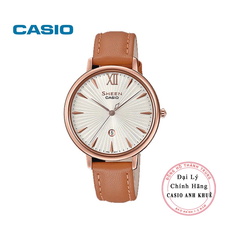 Đồng Hồ Casio Nữ Sheen SHE-4534PGL-7AUDF Kính Sapphire cao cấp