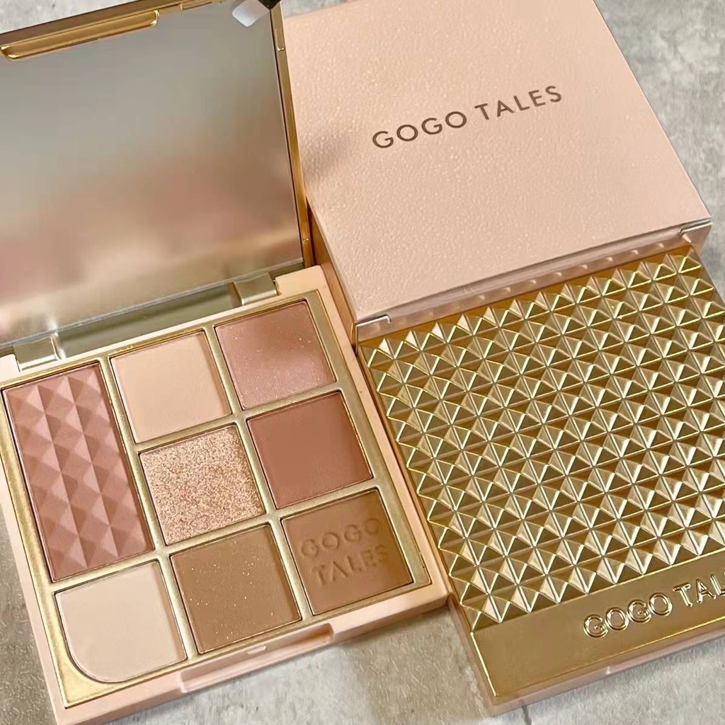 Bảng Phấn Mắt GOGOTALES 8 Màu Sắc Ánh Nhũ Chống Thấm Nước