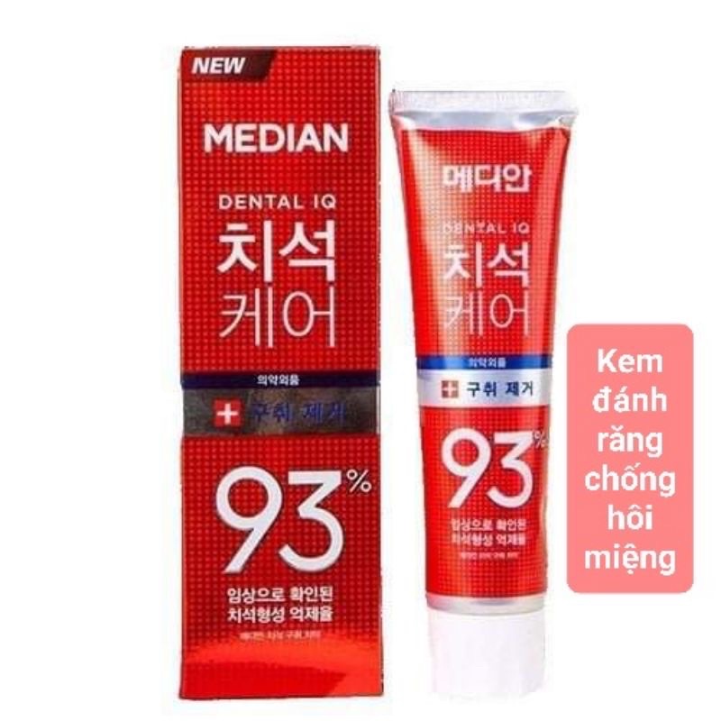 Combo 3 Kem Đánh Răng Hàn Quốc Trắng Răng Median Dental IQ 93% 120g