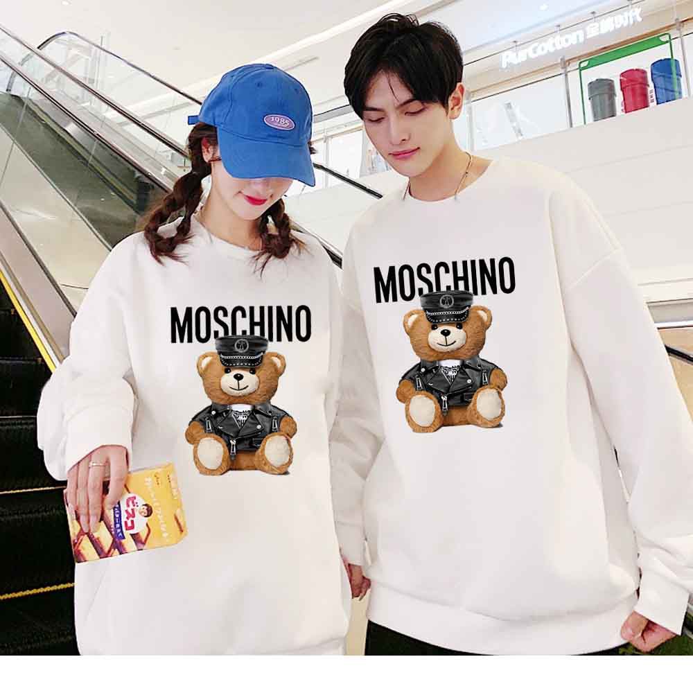 Áo đôi Gấu moschino, thu đông , chất nỉ dày đẹp, thời trang phong cách hàn quốc
