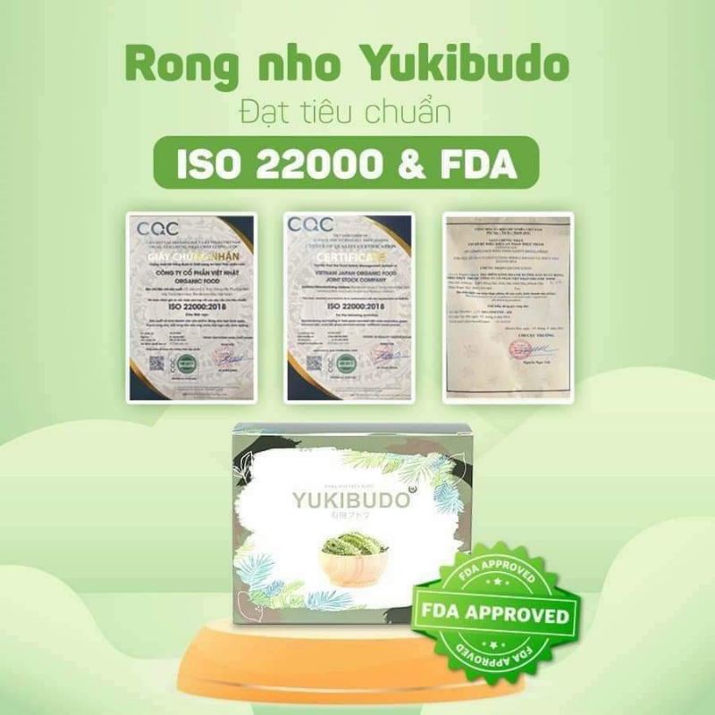 Rong Nho Tách Nước Yukibudo Organic Khánh Hòa, Hộp 150g, Tặng Kèm 6 Xốt Mè Rang Kewpie 15ml