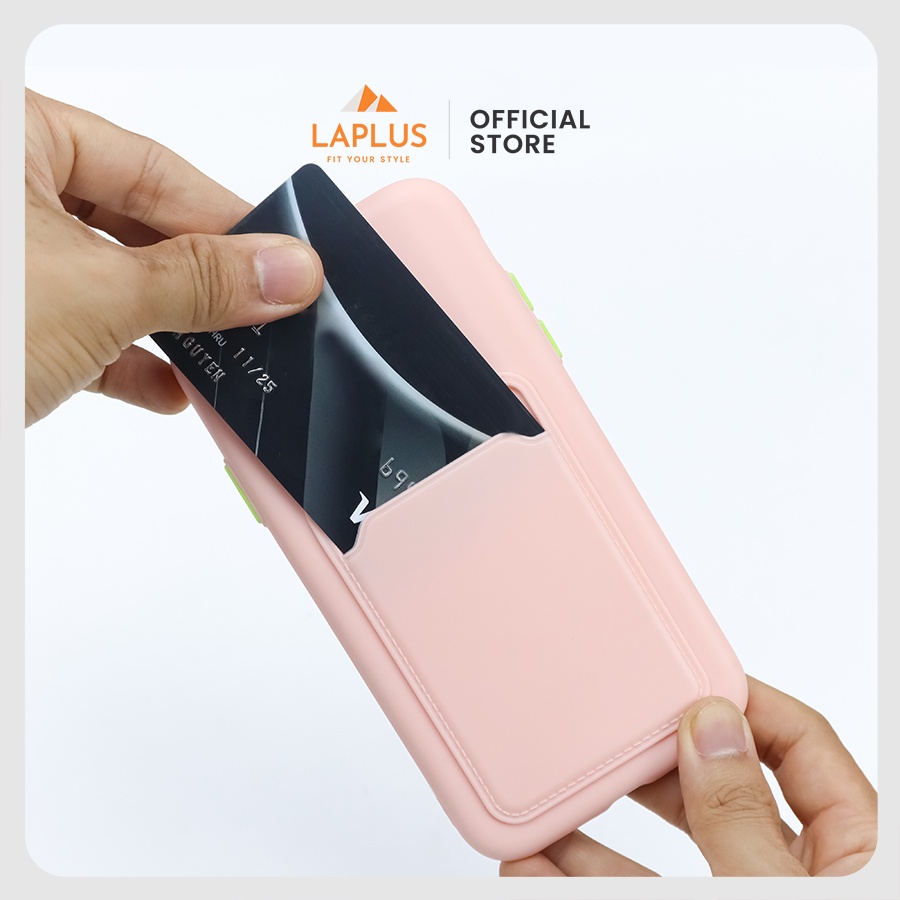 Ốp Lưng Kèm Ví Màu Cho IPhone XR - Chất Liệu Silicone Dẻo, Màu Trơn, Chống Sốc