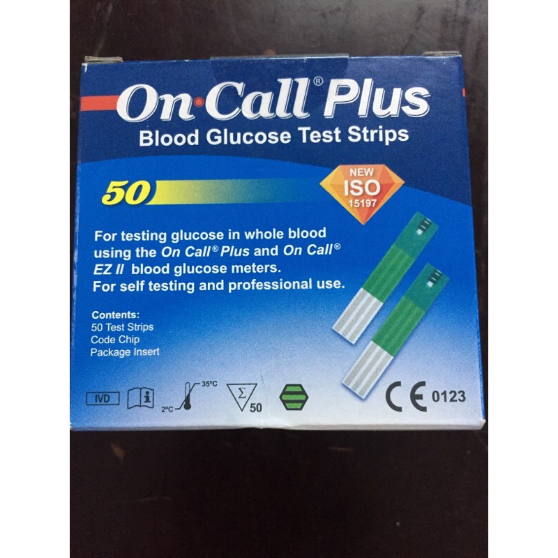 Que thử đường huyết Oncall plus hộp 50 que