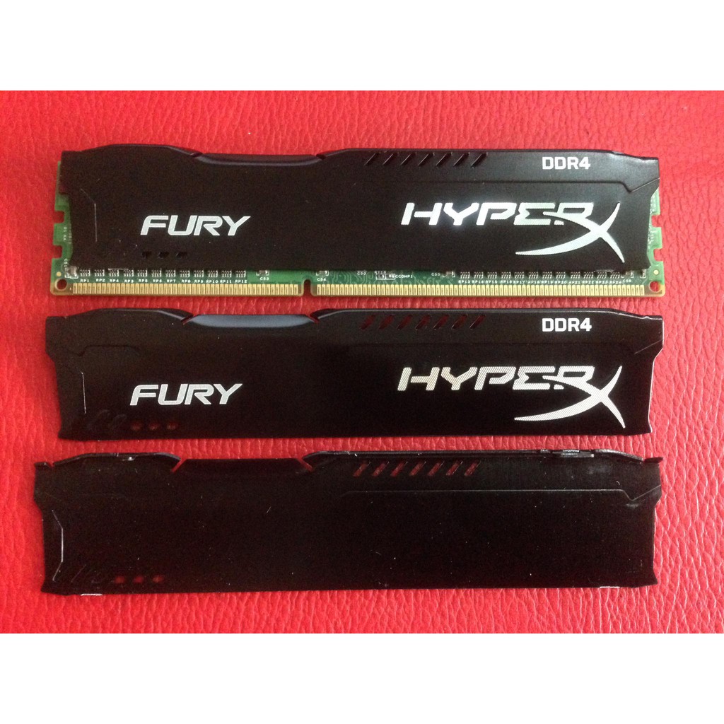 Tản Nhiệt Ram Fury HyperX - Chất liệu nhôm, khắc Logo chữ nổi - RAM DDR2, RAM DDR3, RAM DDR4