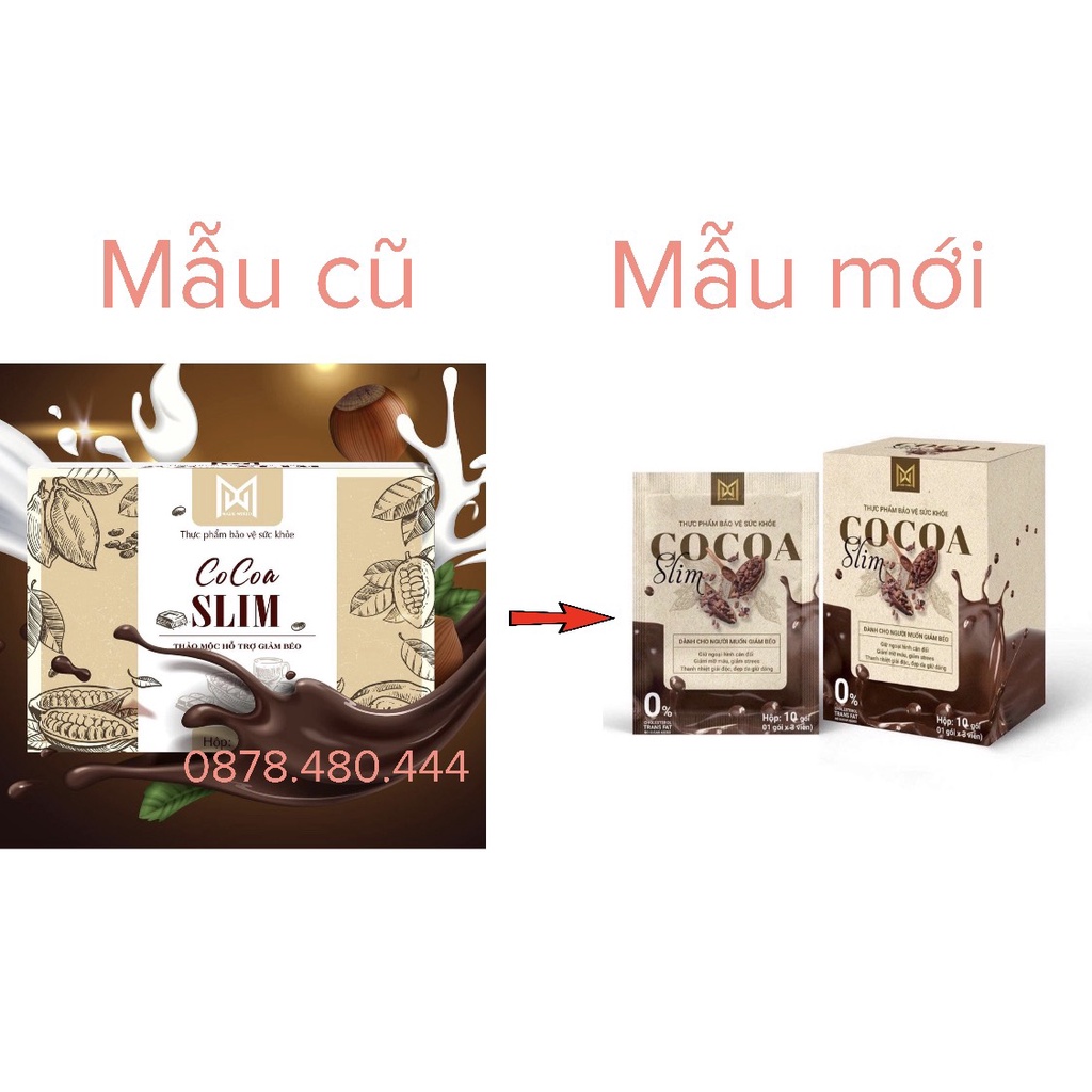 MẪU MỚI GIẢM CÂN COCOA SLIM HÀNG CHÍNH HÃNG DẠNG VIÊN Tặng Detox