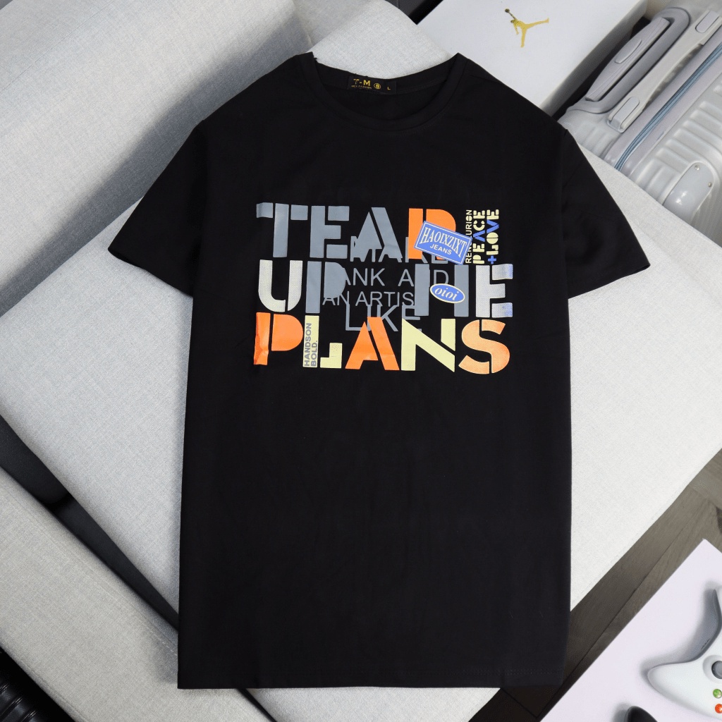Áo Thun Nam Cổ Tròn Chất Cotton Mịn Mát in Chữ Form Chuẩn Mặc Đẹp Trẻ Trung Men NEW UNISEX