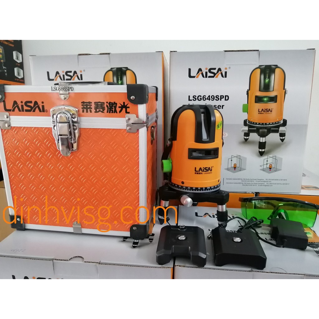 Máy cân mực laser 5 tia xanh Laisai LSG649SPD