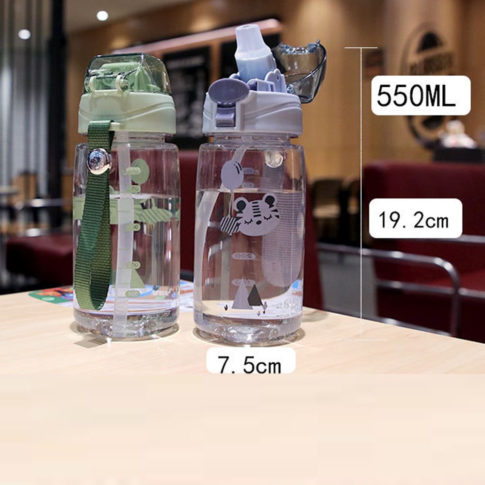 Bình nước thể thao 550ml họa tiết hoạt hình nhiều màu sắc dễ thương cho bé