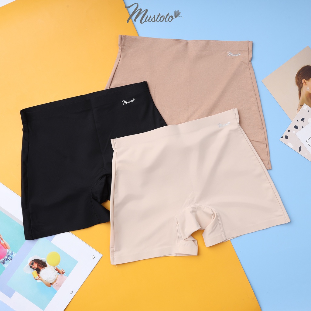 Combo 3 Quần Lót Đùi Nữ Trơn Mặc Váy Thoải Mái Cassia (Mustoto MQ25)