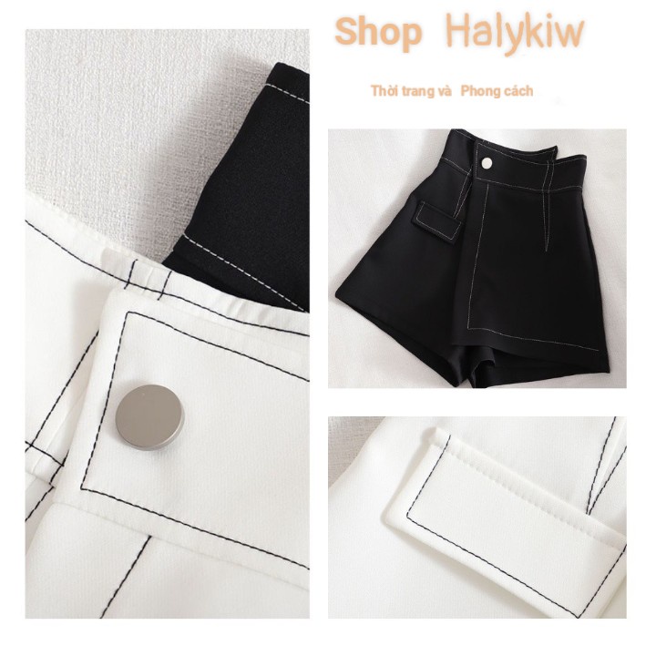 Chân váy chữ A cạp chéo xẻ tà công sở-hàng chính hãng [ SHOP HaLiKiw] cạp cao nổi chỉ phong cách châu âu | BigBuy360 - bigbuy360.vn