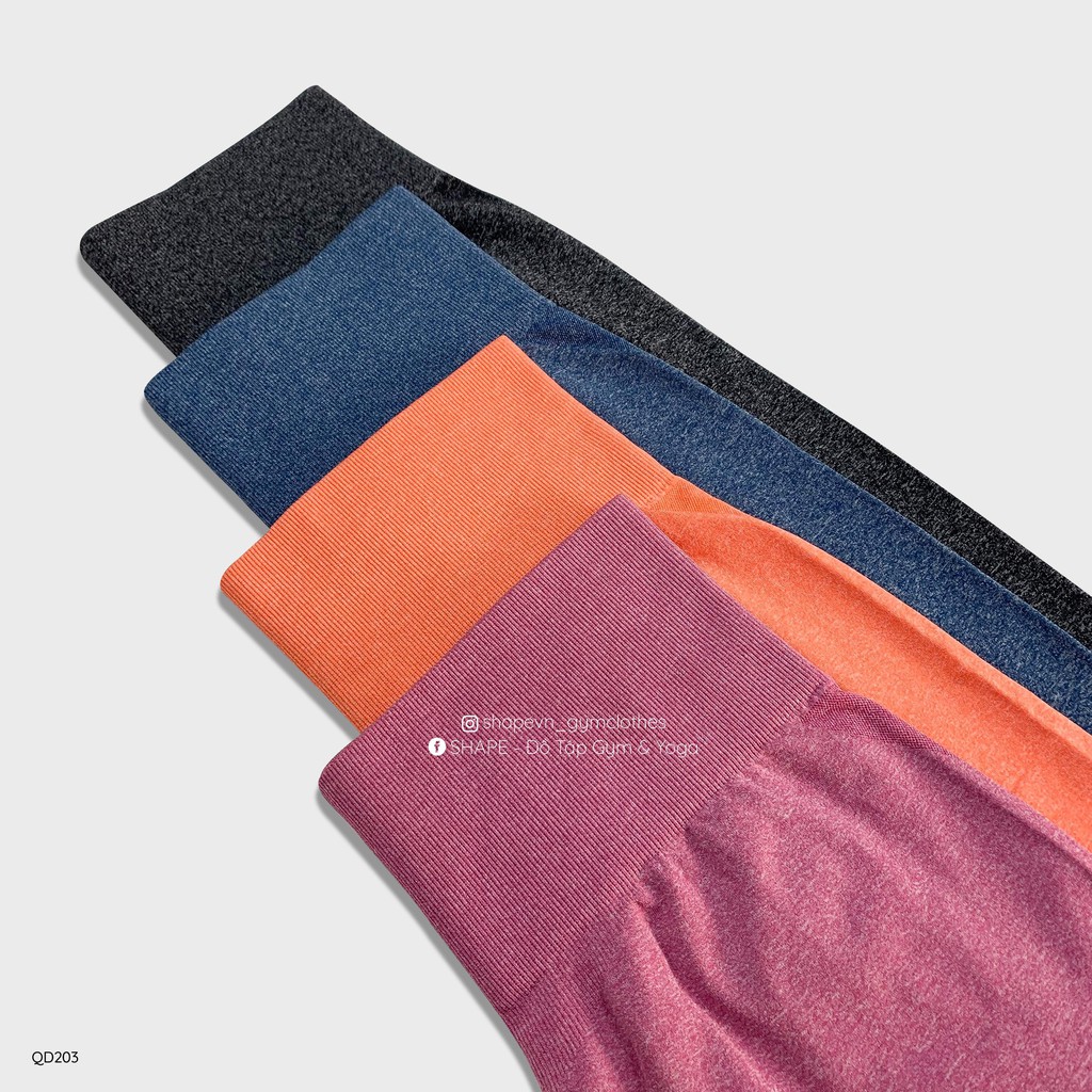 Quần legging tập gym nữ dệt viền mông [QD203]