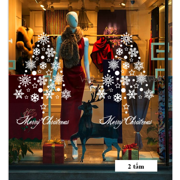 Decal trang trí Noel - Hoa Tuyết 02