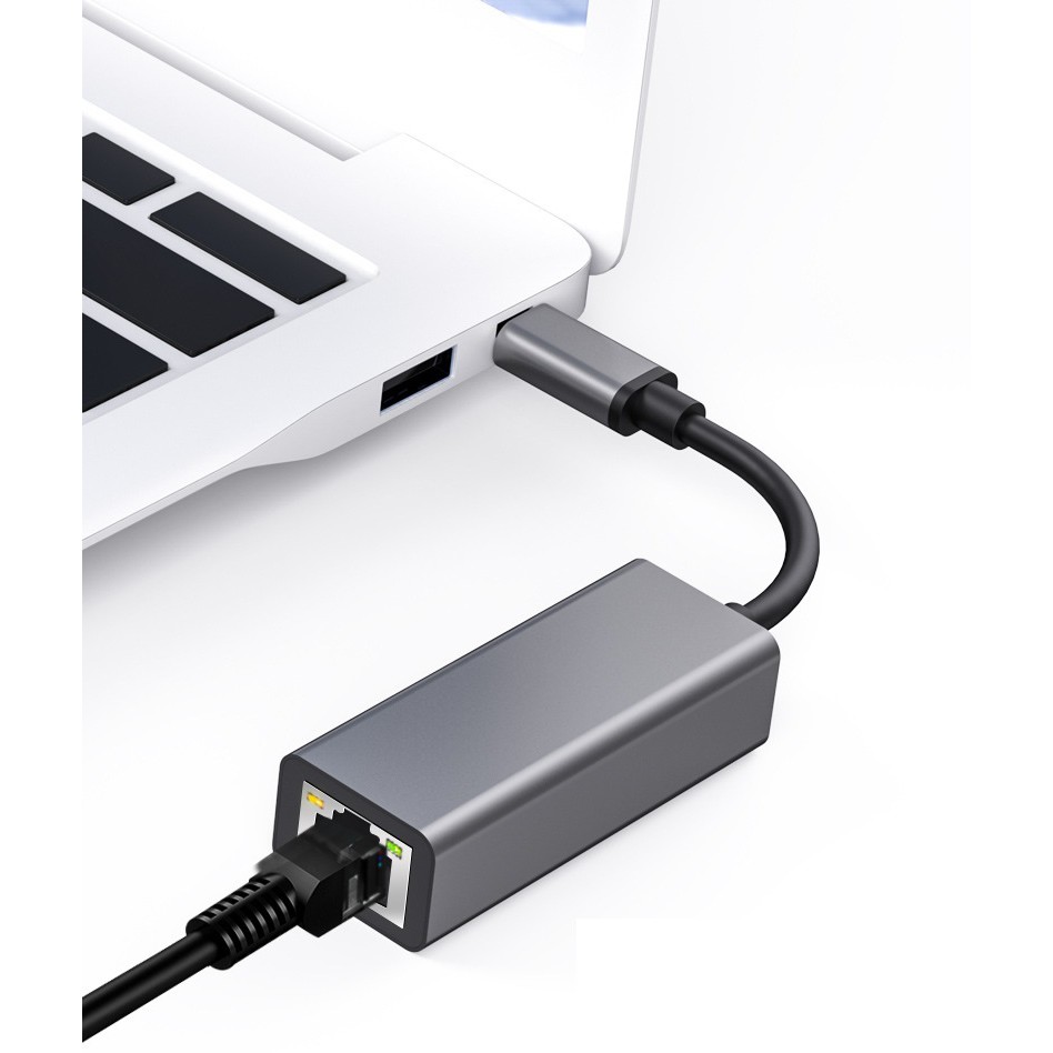 Cáp USB Type-C to Lan kết nối mạng internet cho Máy tính, Điện thoại