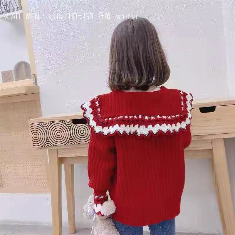 Áo len cadigan xinh cho bé gái size 110-150-mã AG408