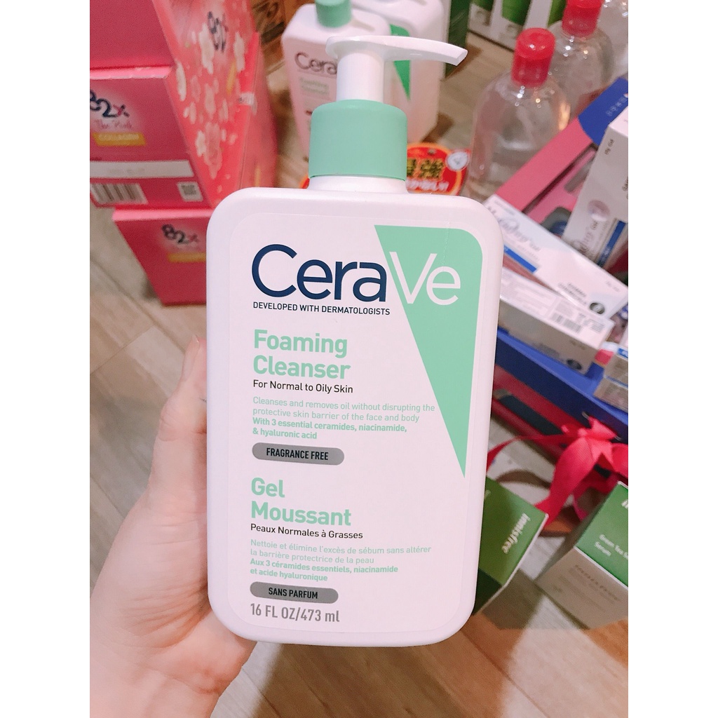 Sữa rửa mặt Cerave Foaming Facial Cleanser da khô và da dầu