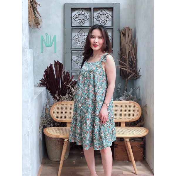  Đầm bầu mặc nhà,cho con ti sau sinh ☘️ cực mát