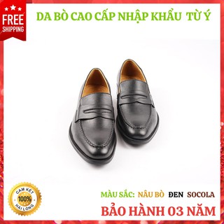 Giày lười nam da bò nguyên tấm nhập khẩu từ Italia, kiểu dáng sang trọng, lịch lãm - khẳng định đẳng cấp phái mạnh G08