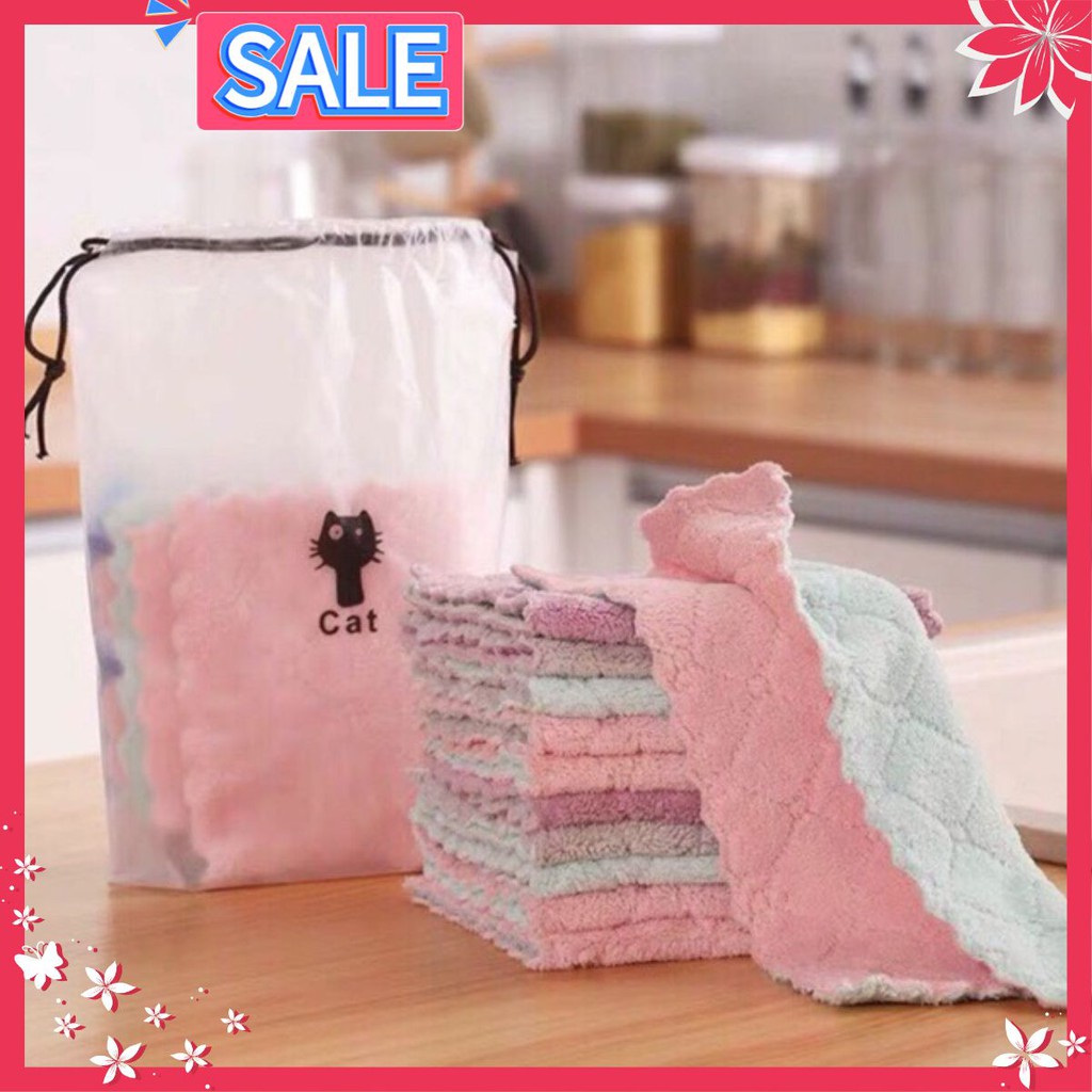 (SIÊU SALE) Set 10 Khăn lau 2 mặt đa năng mềm mịn xịn xò (GIÁ TỐT) (FREE SHIP)
