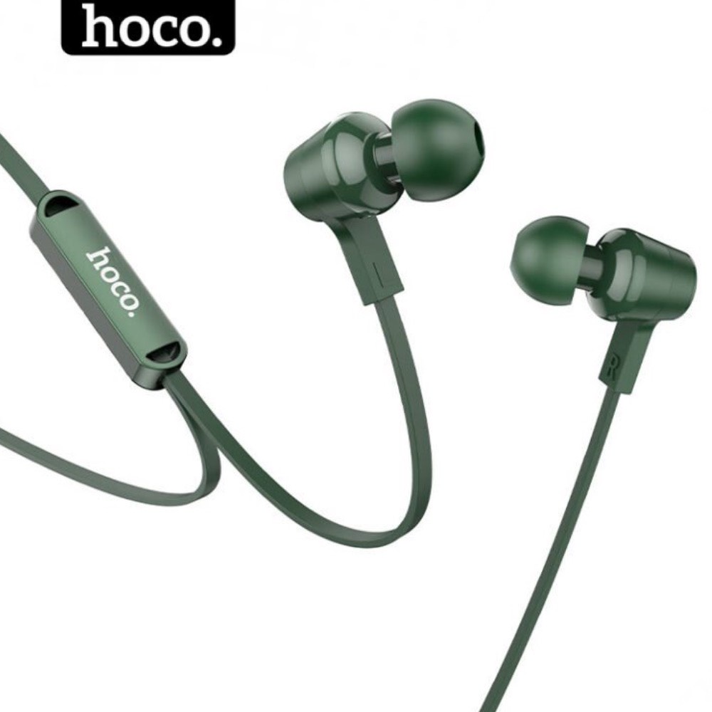 Tai nghe có dây dẹt HOCO giắc cắm 3.5mm có mic jack vuông tiện lợi dùng