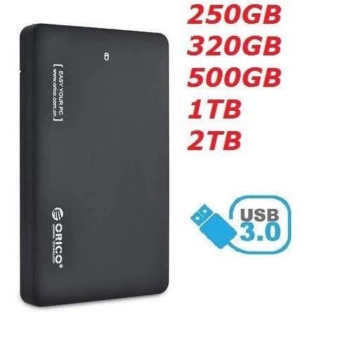 Ổ cứng di động ORICO 250GB/320GB/500GB/1TB/2TB – USB 3.0