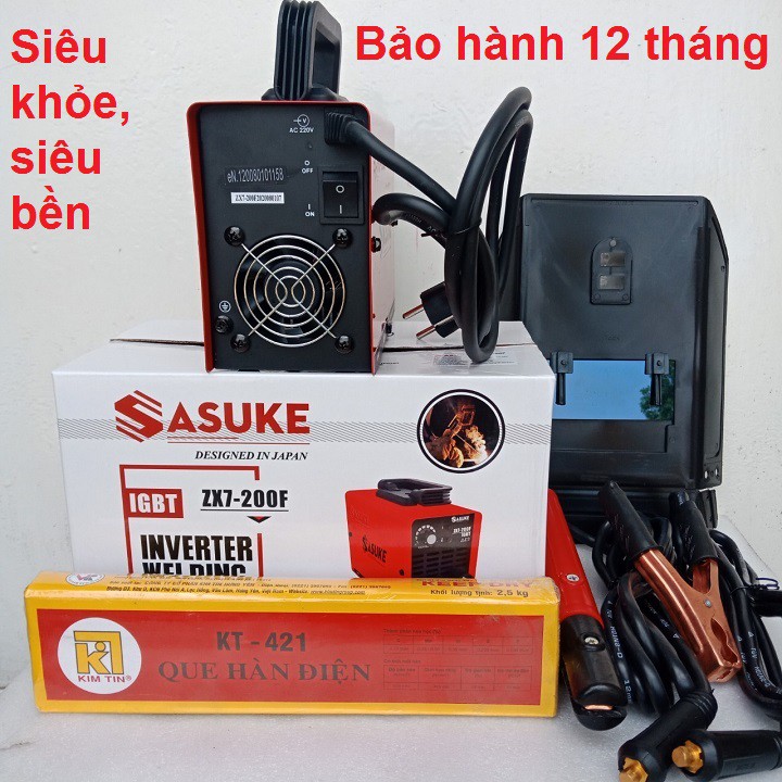 Máy Hàn điện  tử Sasuke 200F tặng kèm bó que Hàn 2,5li