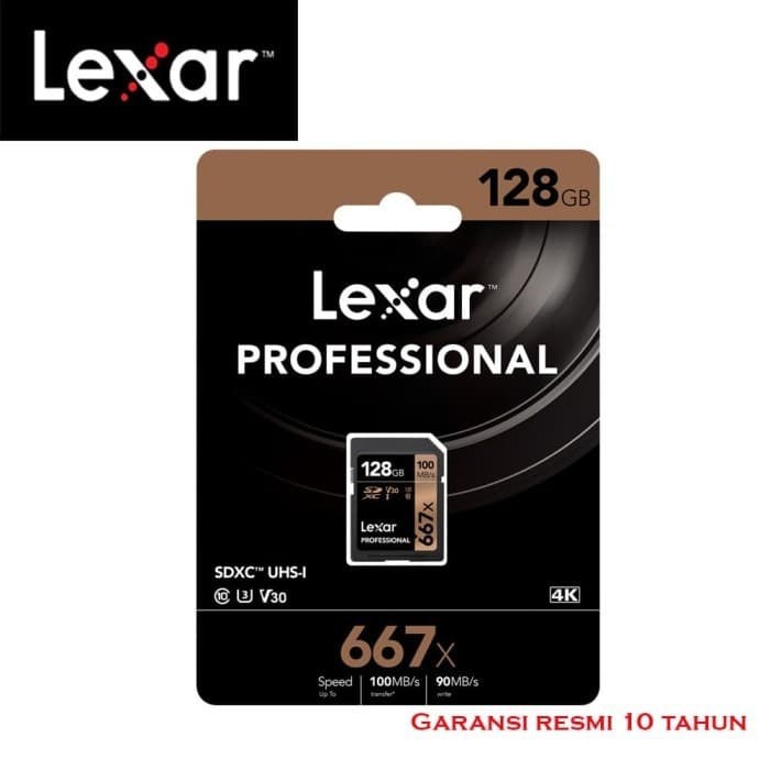 Thẻ Nhớ Chuyên Nghiệp Lexar Sdxc 128gb 667x 100mb / S V30
