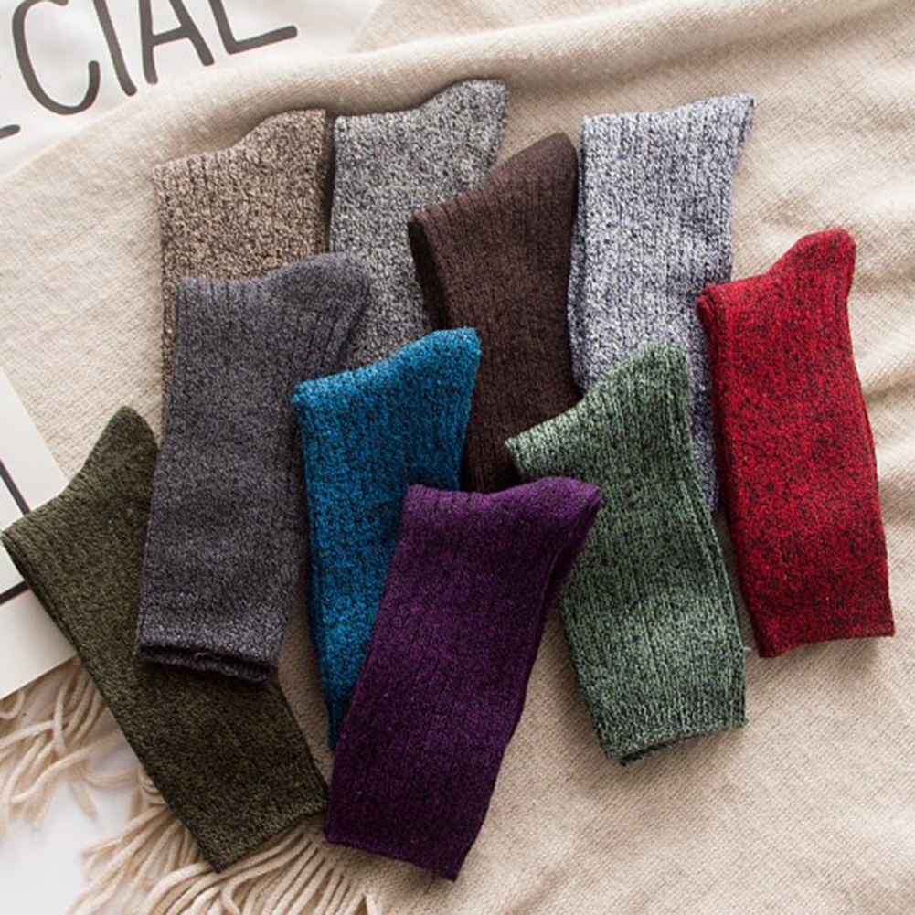 Vớ Màu Trơn Co Giãn Thoáng Khí Thời Trang Thu Đông Dành Cho Nam Và Nữ