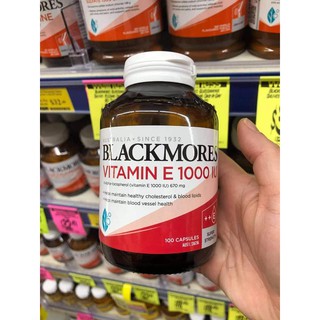 Vitamin E tự nhiên 1000IU Blackmores 100 viên của Úc, mẫu mới, hàm lượng lớn, hấp thụ nhanh