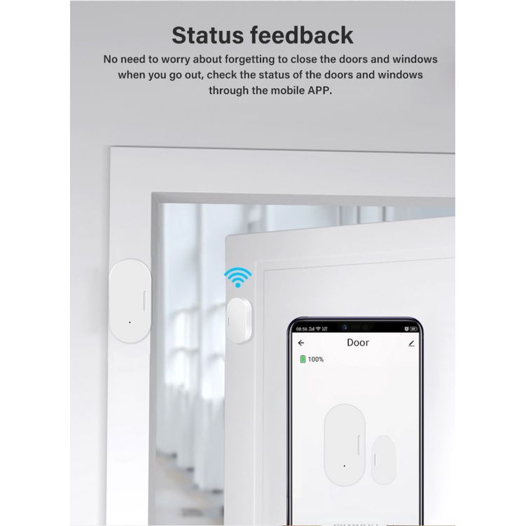 Tuya Zigbee 3.0 Cửa Và Cảm Biến Cửa Sổ Mở Đầu Báo Thông Minh Nhập Cảnh Báo Động An Ninh Hệ Thống Tương Thích Với Alexa Google Nhà