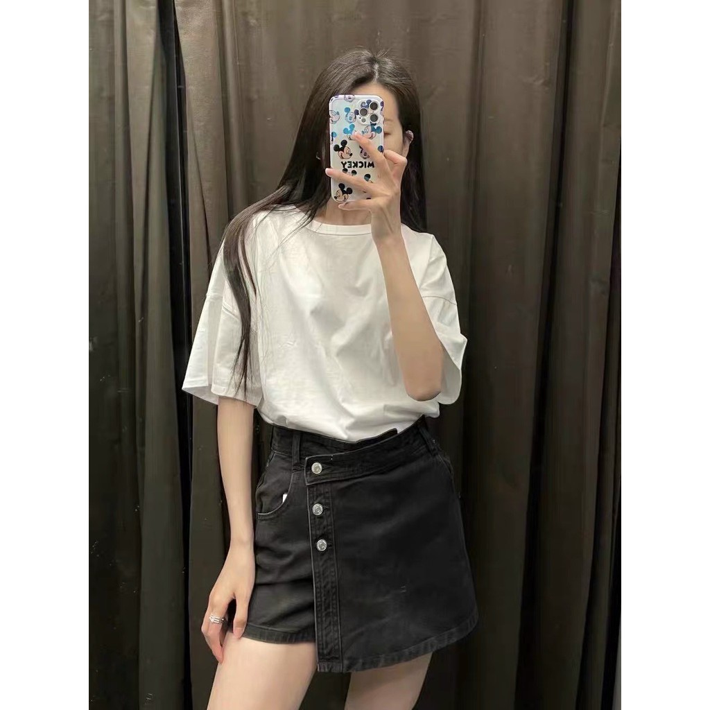 CVN9 - CHÂN VÁY JEAN NỮ VẠT CHÉO 2 MÀU | BigBuy360 - bigbuy360.vn