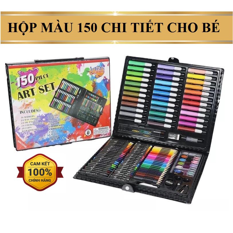 HỘP MÀU 150 CHI TIẾT CHO BÉ YÊU ( BÁN BUÔN ĐÈN NHÁY )