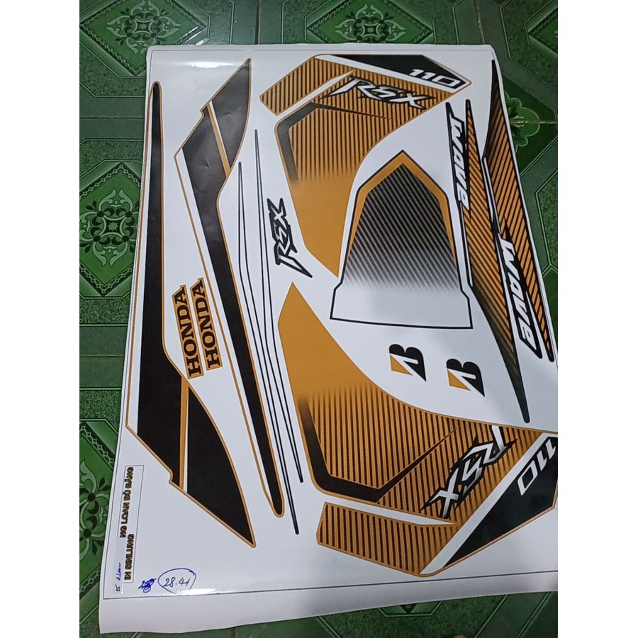 Tem rời wave rsx 2012 vàng đồng